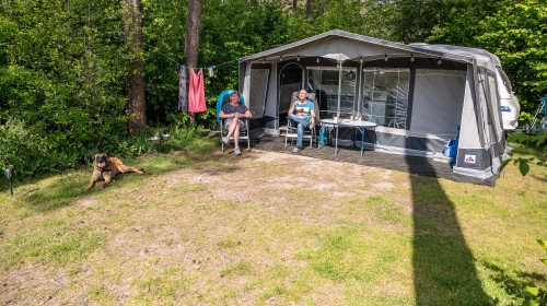 Comfortplaats XXL met hond - Camping Diana Heide in Drenthe