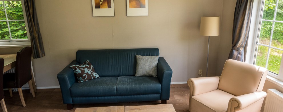 Chalet 4 personen Drenthe woonkamer